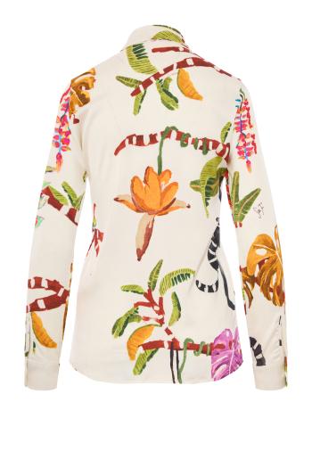Lemure tropical-print shirt in ivory