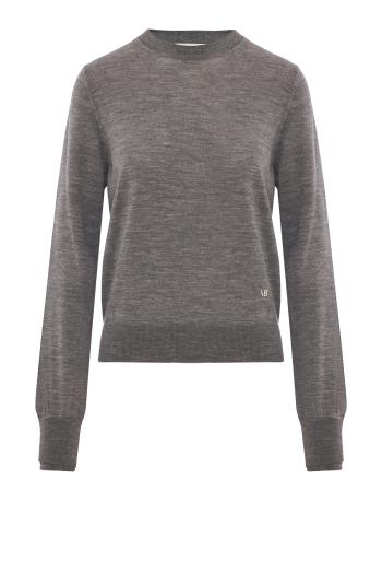 Austen merino wool-blend sweater in grey marl