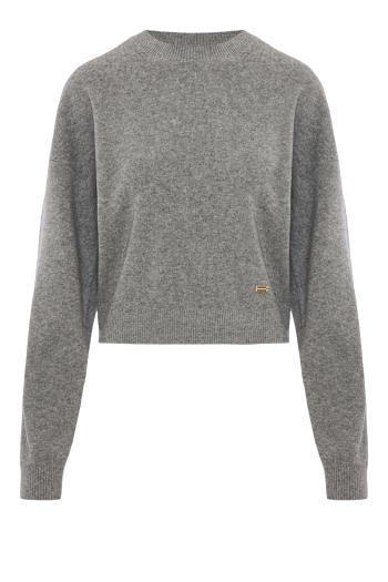 Luna wool-blend sweater in mid grey marl