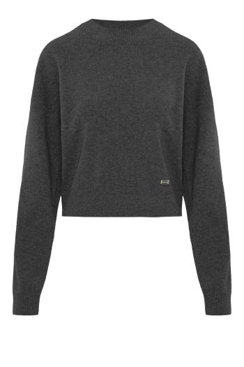 Luna wool-blend sweater in dark grey marl