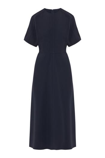 Eleanor crepe midi dress in ink
