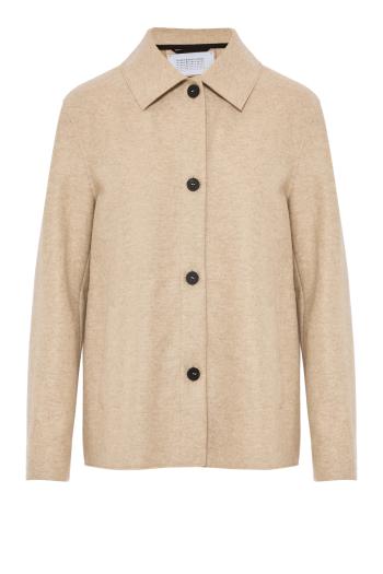 Chore cashmere flannel jacket in almond