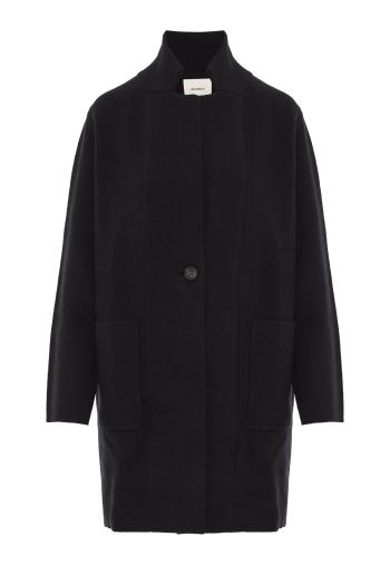 Anni knitted cashmere coat in black