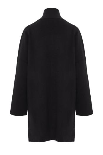 Anni knitted cashmere coat in black