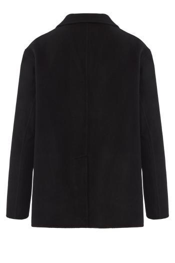 Doublé wool and cashmere blazer in black