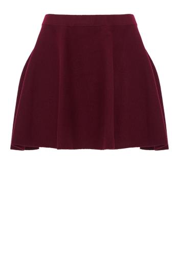 Wren double-face cashmere mini skirt in deep plum