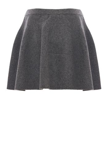 Wren double-face cashmere mini skirt in graphite