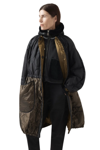 Parachute reversible quilted parka in antique gold