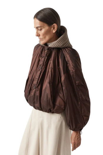 Parachute reversible quilted bomber jacket in sienna