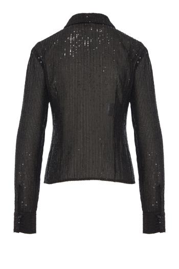 Morgan slim-fit shirt in black