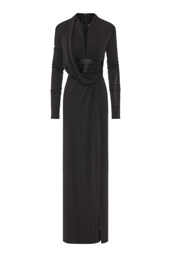 Victoria jersey maxi dress in black