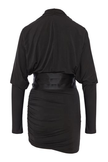Victoria jersey mini dress in black