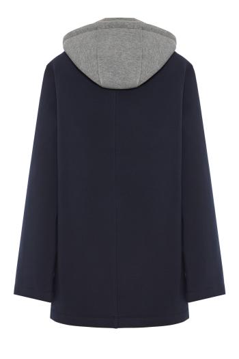 Finn hooded cotton-blend jacket in navy