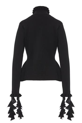 ΖΑΚΕΤΑ LS RUFFLE NECK ROSES