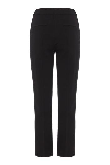 Kick cotton-blend pants in black