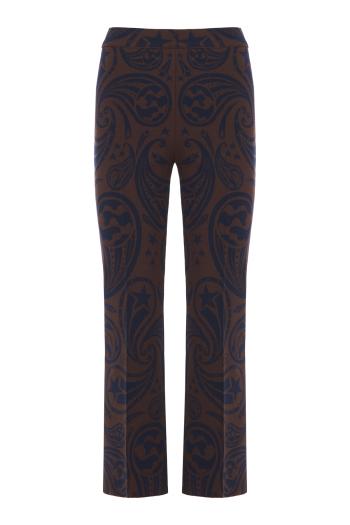 Kick jacquard cotton-blend pants in chocolate