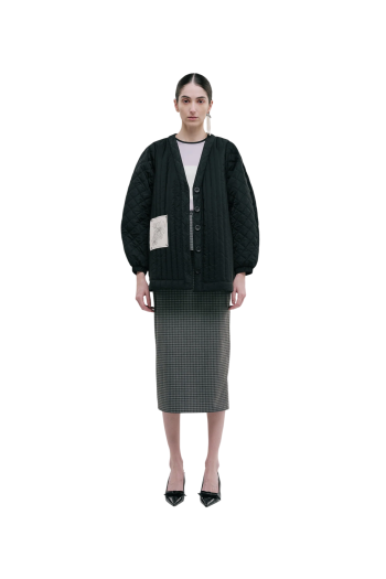 Sherida quilted jacket in black
