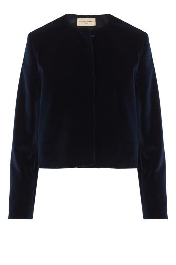 Vanni cotton velvet jacket in dark navy