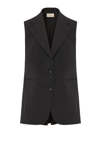 Thanais wool waistcoat in black
