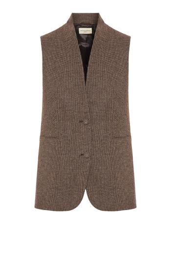 Giomi wool waistcoat in coffee