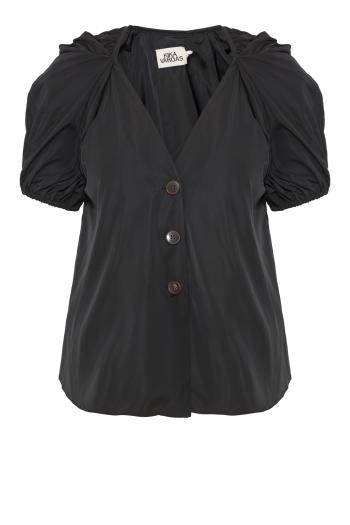 Harpa crepe top in black