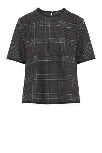 Hope crepe top in gunmetal