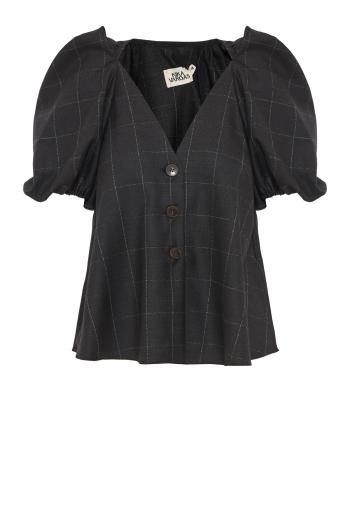 Harpa wool top in charcoal