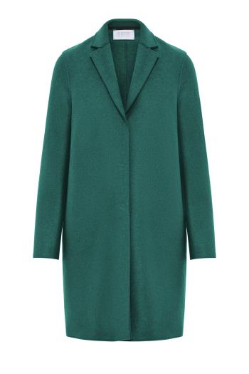 Cocoon pressed-wool coat in sea green