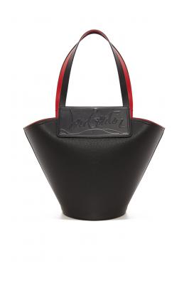 Loubishore basket - Grained calf leather leather bag 