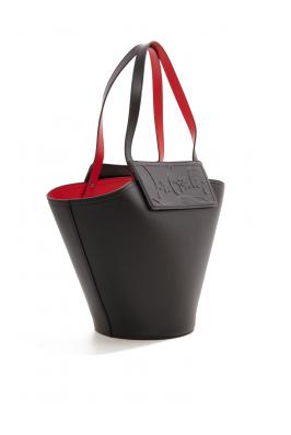 Loubishore basket - Grained calf leather leather bag 