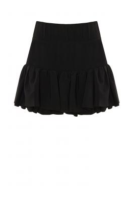 Ruffled crepe mini skirt 