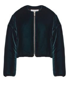 Velvet bomber jacket