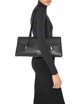 Le Teckel flap grained-leather top handle bag 