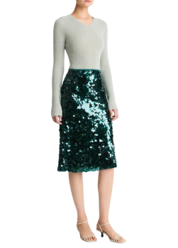 Lucite paillettes midi skirt 
