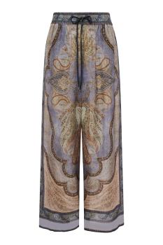 Wanterlust relax printed silk pants 