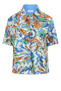 Abstract sequined shirt in multicolor 