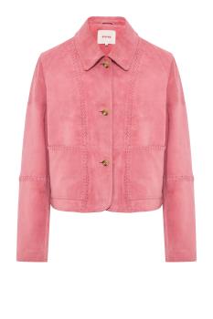 Marianne suede jacket in rosedust 