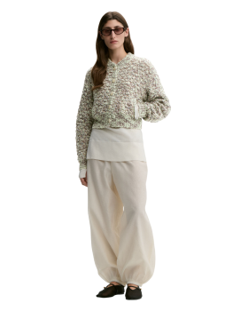 Gianna wool and cotton cardigan in sea green