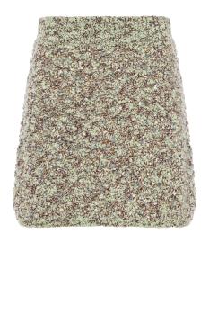 Gia wool and cotton mini skirt in sea green