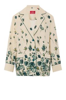 Ida viscose pajama jacket in ivory
