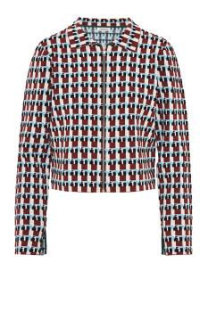 Saune colourblock knitted cardigan in gamay