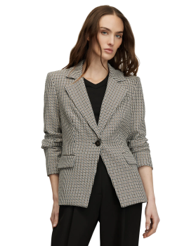 Healy houndstooth blazer in navy