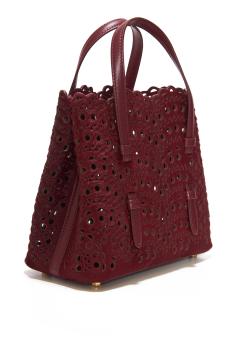 Mina 20 perforated haircalf bag in cerise