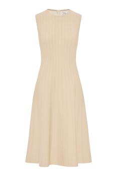 Knit midi dress in ivory