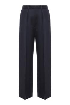 Cecilia crepe wide-leg pants in midnight