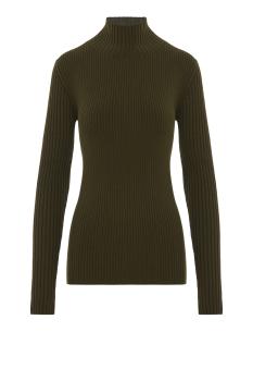Ribbed merino wool-blend sweater in marsh green