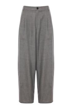 Phebe virgin wool wide-leg pants in grey