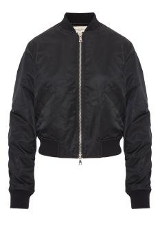 Nanni padded bomber jacket in black